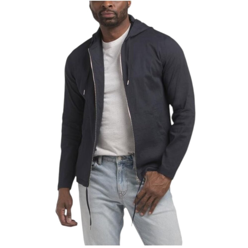 THEORY Linen Blend Hoodie Jacket